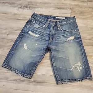 AG Adriano Goldschmied‎ Jeans Shorts Womens 26 Blue Distressed Denim Casual